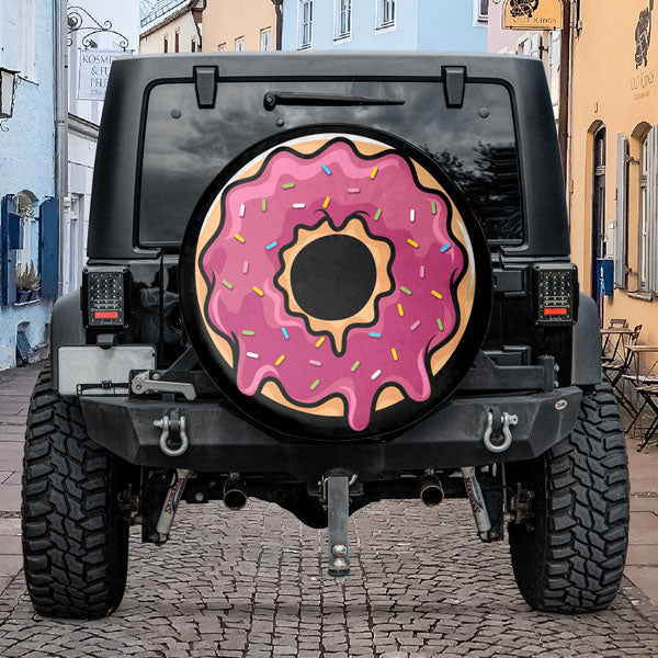 Pink Donut Spare Tire Cover For Jeep  Bronco