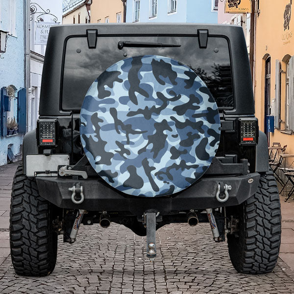 Blue Camo Tire Cover