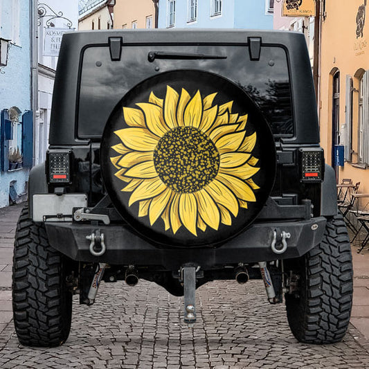 Yellow-Sunflower-Tire-Cover