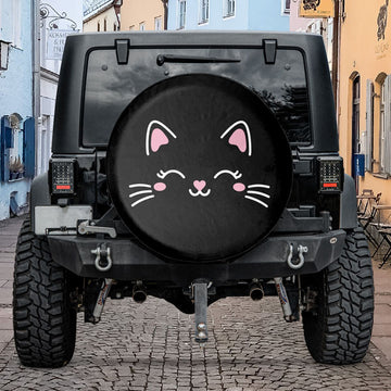Cute-Face-Cat-Tire-Cover