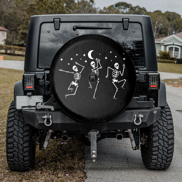Dancing Skeleton Spare Tire Cover For Jeep  Bronco
