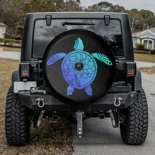 Blue-Floral-Turtle-Tire-Cover-With-Backup-Camera