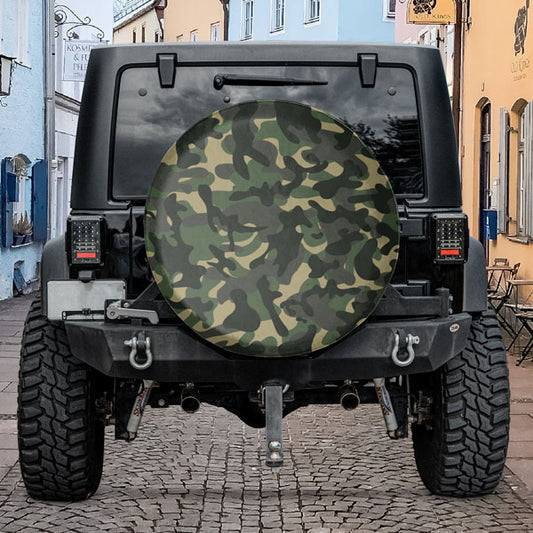 Green Camo Spare Tire Cover