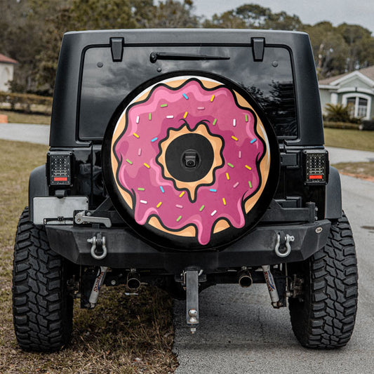 Pink Donut Spare Tire Cover For Jeep & Bronco