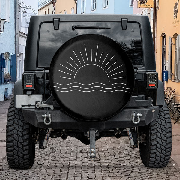 Sun And Waves Spare Tire Cover For Jeep  Bronco